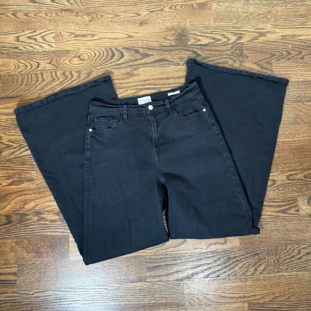 Women's Black Frame flare Jeans